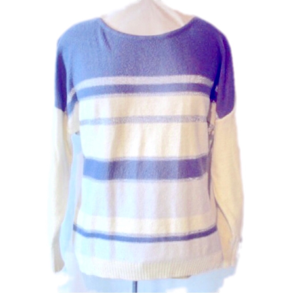 Liz Claiborne ColorBlock Knit Blend Sweater XL EUC